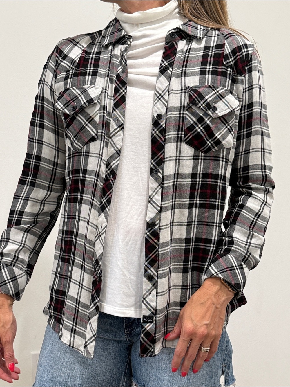 Rails Black, White & Red Plaid Button-Down Shirt - Men